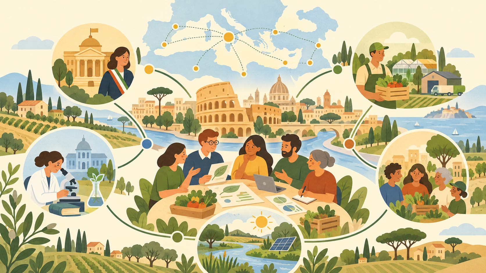 Roma, cuore della rete alimentare mediterranea